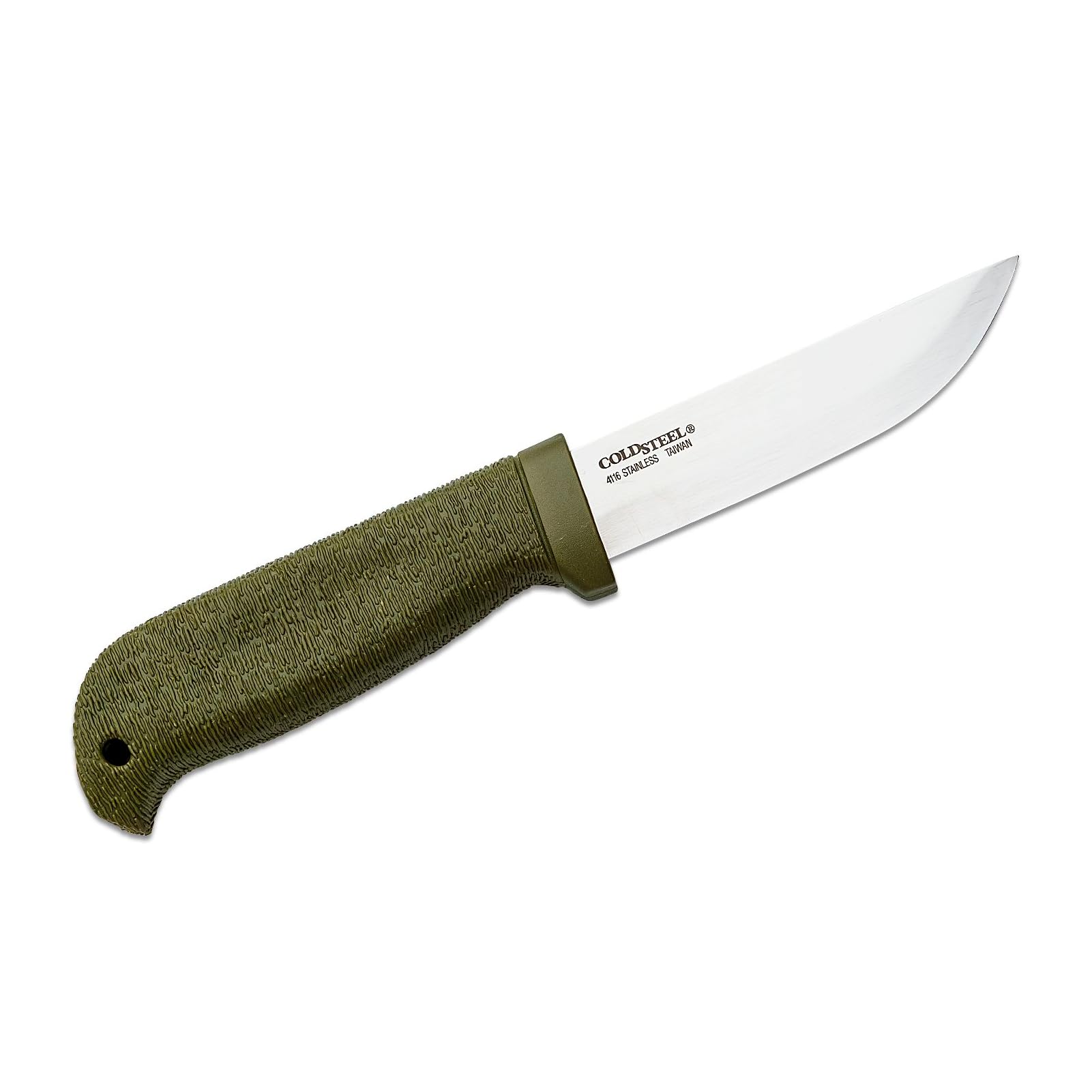 Cold Steel 4" Finn Hawk Durable Compact German 4116 Steel Fixed Blade Outdoor Bushcraft Game Hunting Utility Knife, 4-1/2" Textured Handle with TPR, Secure-Ex Sheath