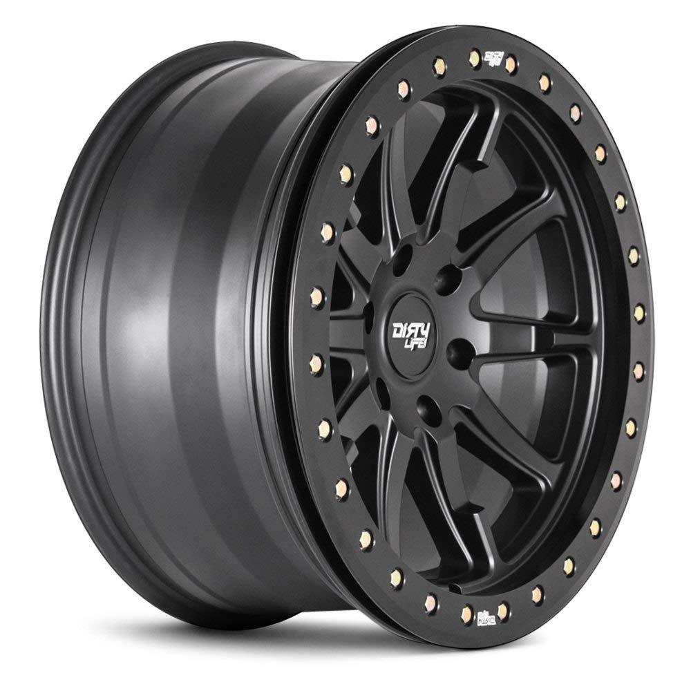 DT-2 Dirty Life Matte Black Wheel with Painted Finish (20 x 9. inches /5 x 139 mm, 12 mm Offset)