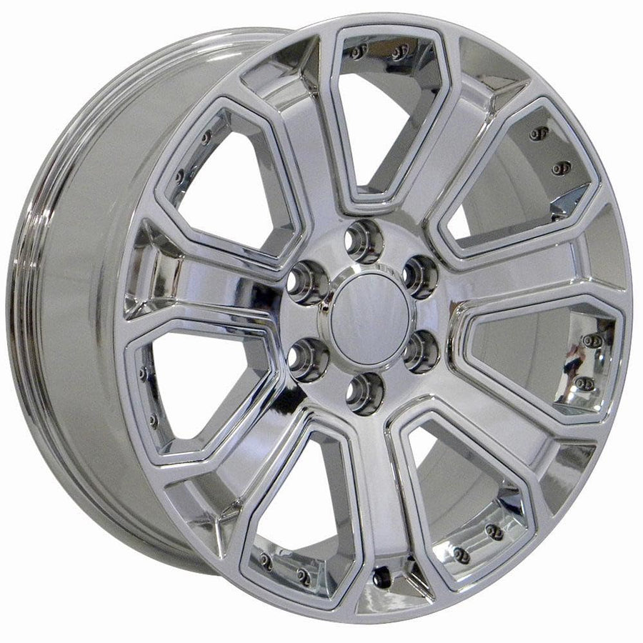 Chrome Wheel with Chrome Insert Painted OE Wheels LLC CV93B-22090-6550-24C-ic (22 x 9. inches /6 x 139 mm, 24 mm Offset)