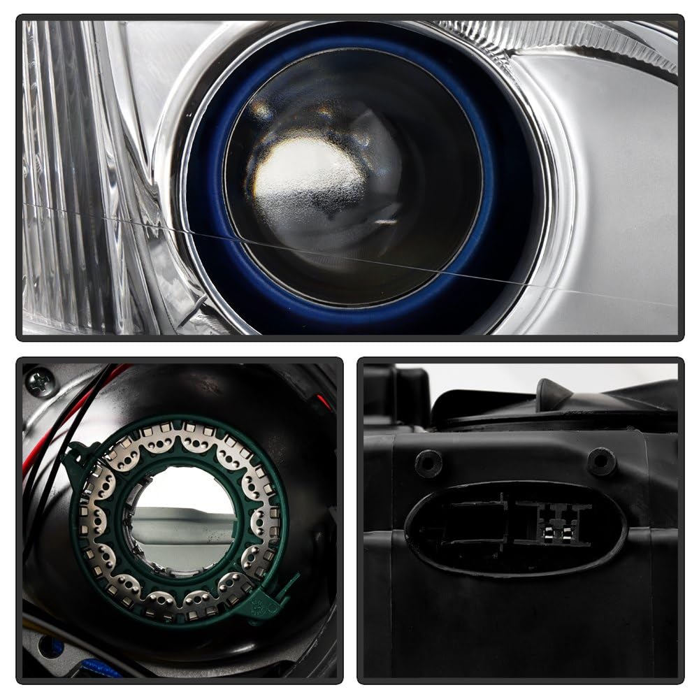 Buick Regal 11-13 Spyder (POE) HID w/LED DRL Blue Ring Projector Headlights - Low Beam-D1S(Not Included) ; High Beam-D1S(Not Included) ; Signal-PY21W(Included) - OE Right