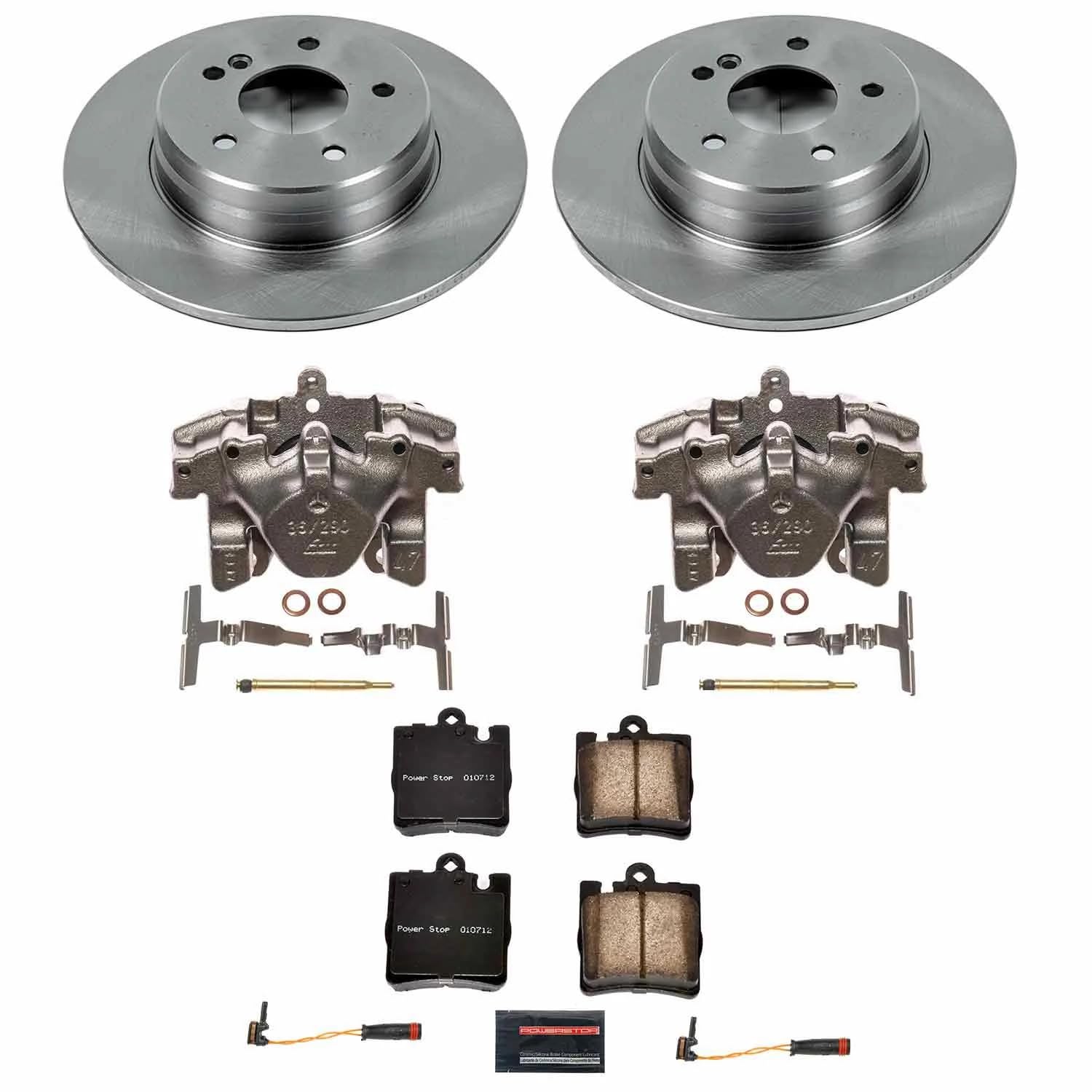 Power Stop KCOE626 Rear Brake Caliper Kit- Brake Pads, Brake Rotors & Calipers