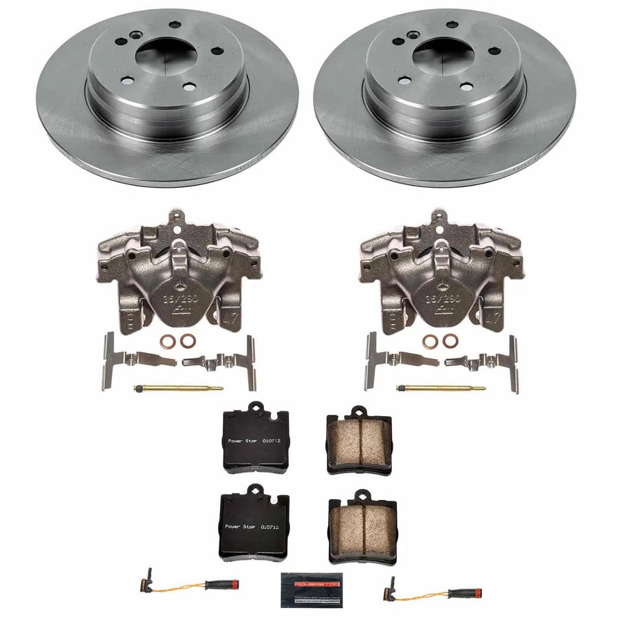 Power Stop KCOE626 Rear Brake Caliper Kit- Brake Pads, Brake Rotors & Calipers