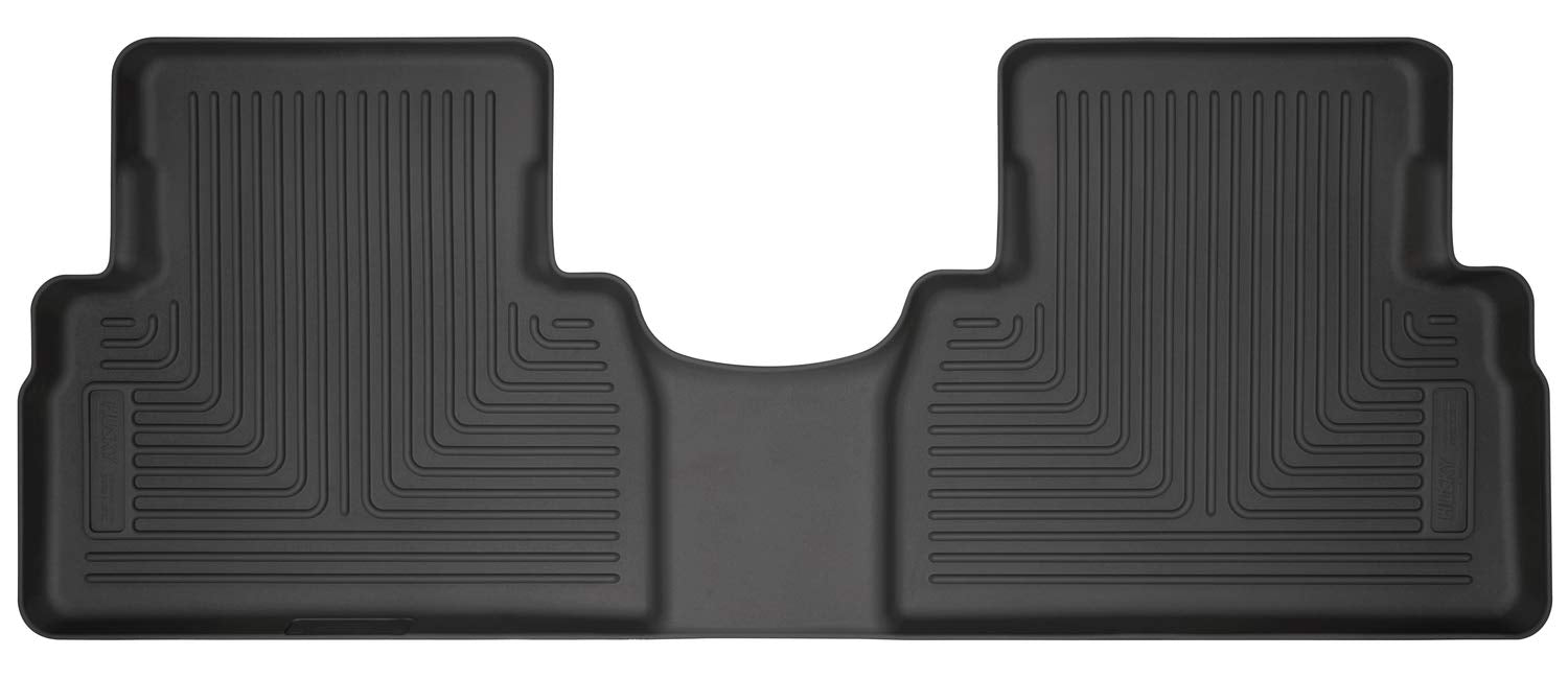 Husky Liners Floor Mats Weatherbeater | Fits 2019-2020 Hyundai Santa Fe | 2nd Row, 1-pc Black - 14871
