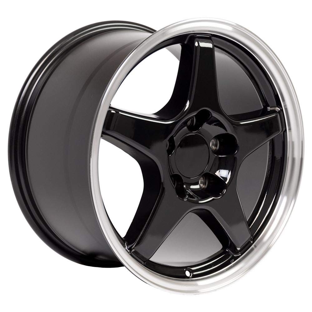 CV01-17095-5475-56BM Tires OE Wheels LLC Black Wheel with Machined Lip Painted (17 x 9.5 inches /5 x 120 m