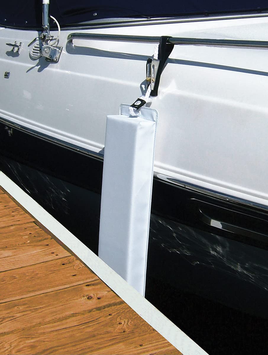 Vinyl Covered Hull-Saver Flat Fender, Black (30" L x 6" W x 4" D)