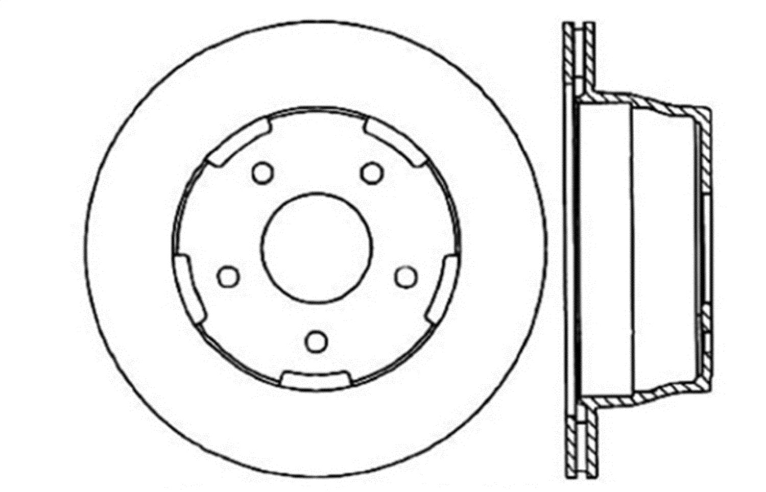 Rear Right StopTech 128.66036R Sport Cross Drilled Brake Rotor