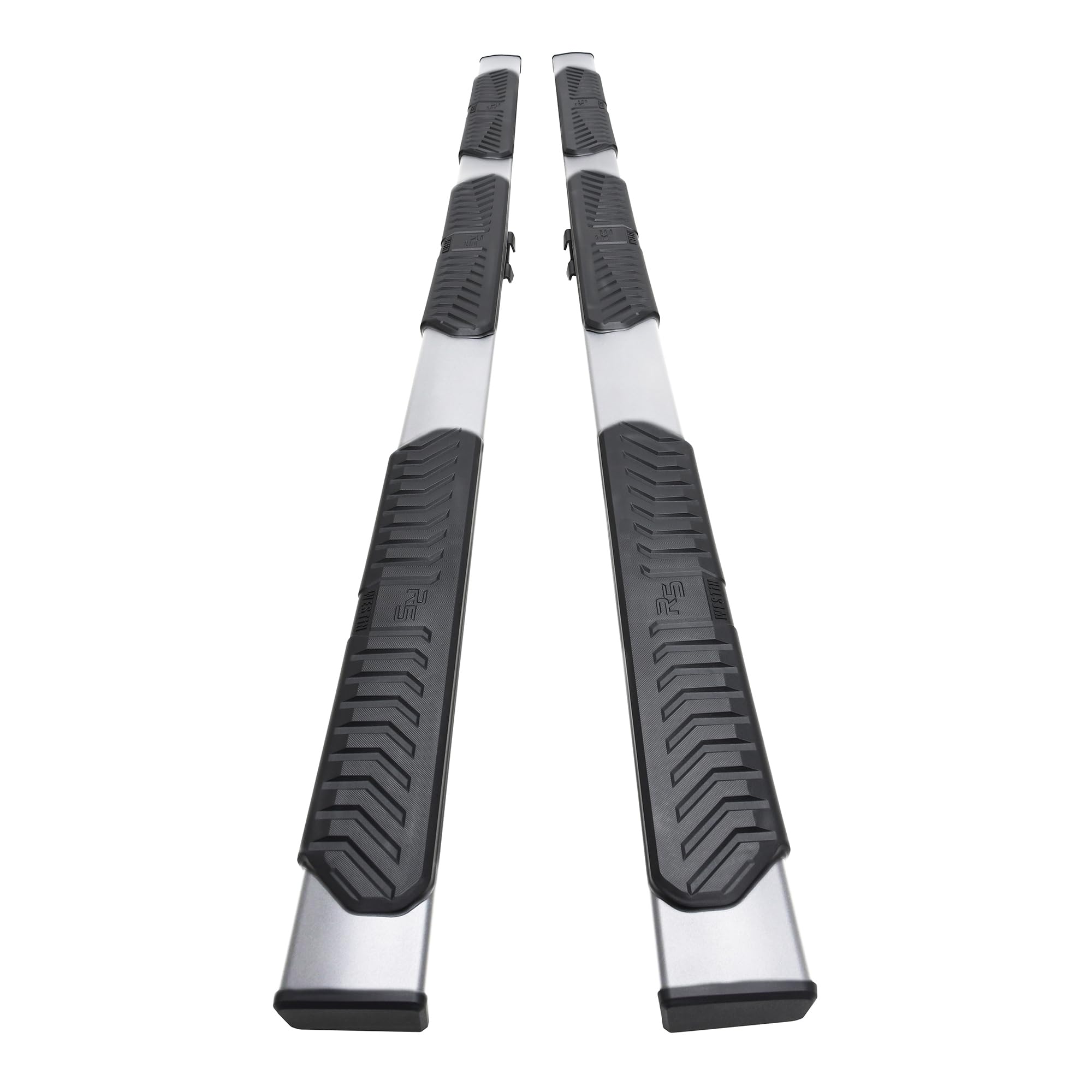 Westin R5 M-Series 28-5234770 Wheel-to-Wheel Nerf Bars XD fits 2020-2025 Silverado Sierra 2500 3500 Crew Cab 8' Bed Polished Pair