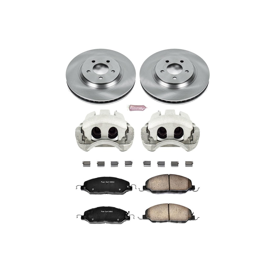 Power Stop KCOE5407 1-Click Autospecialty Replacement Brake Kit with Calipers For Ford Mustang 2011-2014 [Model Specific]