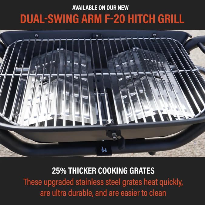 HitchFire 20 Forge Trailer Hitch Grill, Portable Grill Camping Grill, Portable Gas Grill BBQ, Small Grill for Camping Grills, Small Gas Grill Portable Grill Propane Grill, Tailgating Grill RV Grills