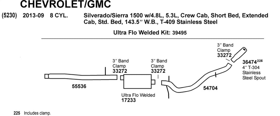 Exhaust Pipe Dynomax 55536 for Chevrolet Silverado 1500