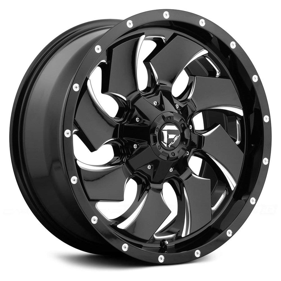 D574 FUEL Cleaver Black Milled 20x10 8x180-18 offset