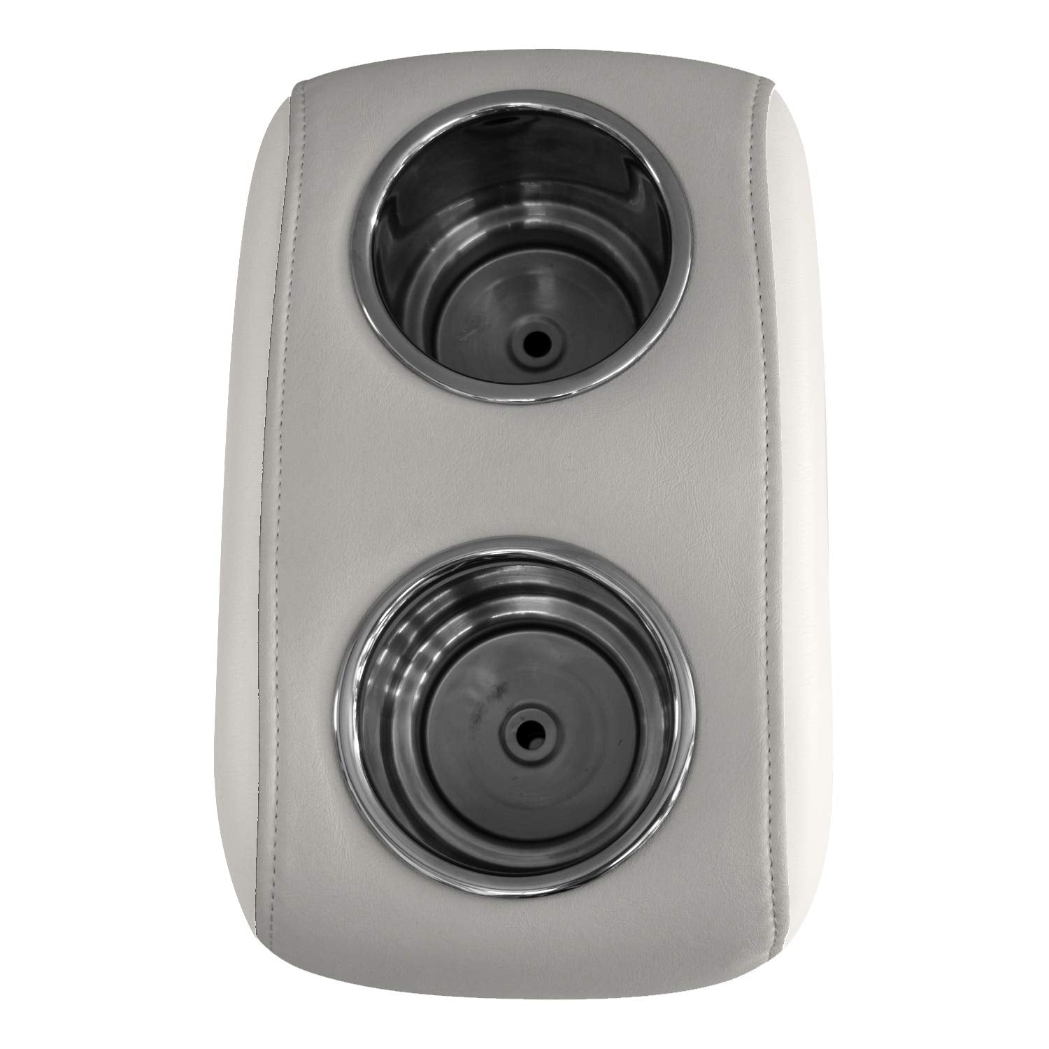 3059-1882 Wise Pontoon Double Drink Holder with Stainless Steel Cup Holders, Marble / Brite White