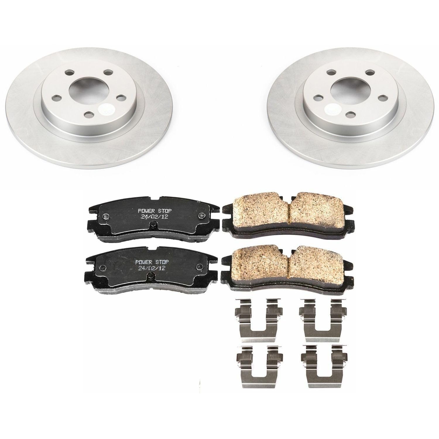 Power Stop CRK1567 Brake Rotor & Coated Ceramic Brake Pads- rear For Cadillac Seville 1998-2002 [Model Specific]