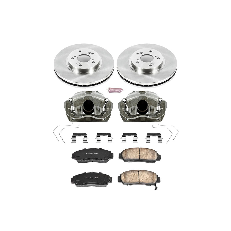 Power Stop KCOE5392 1-Click Autospecialty OE Replacement Brake Kit with Calipers For Acura TSX 2011-2014, Honda Accord 2011-2012 [Model Specific]