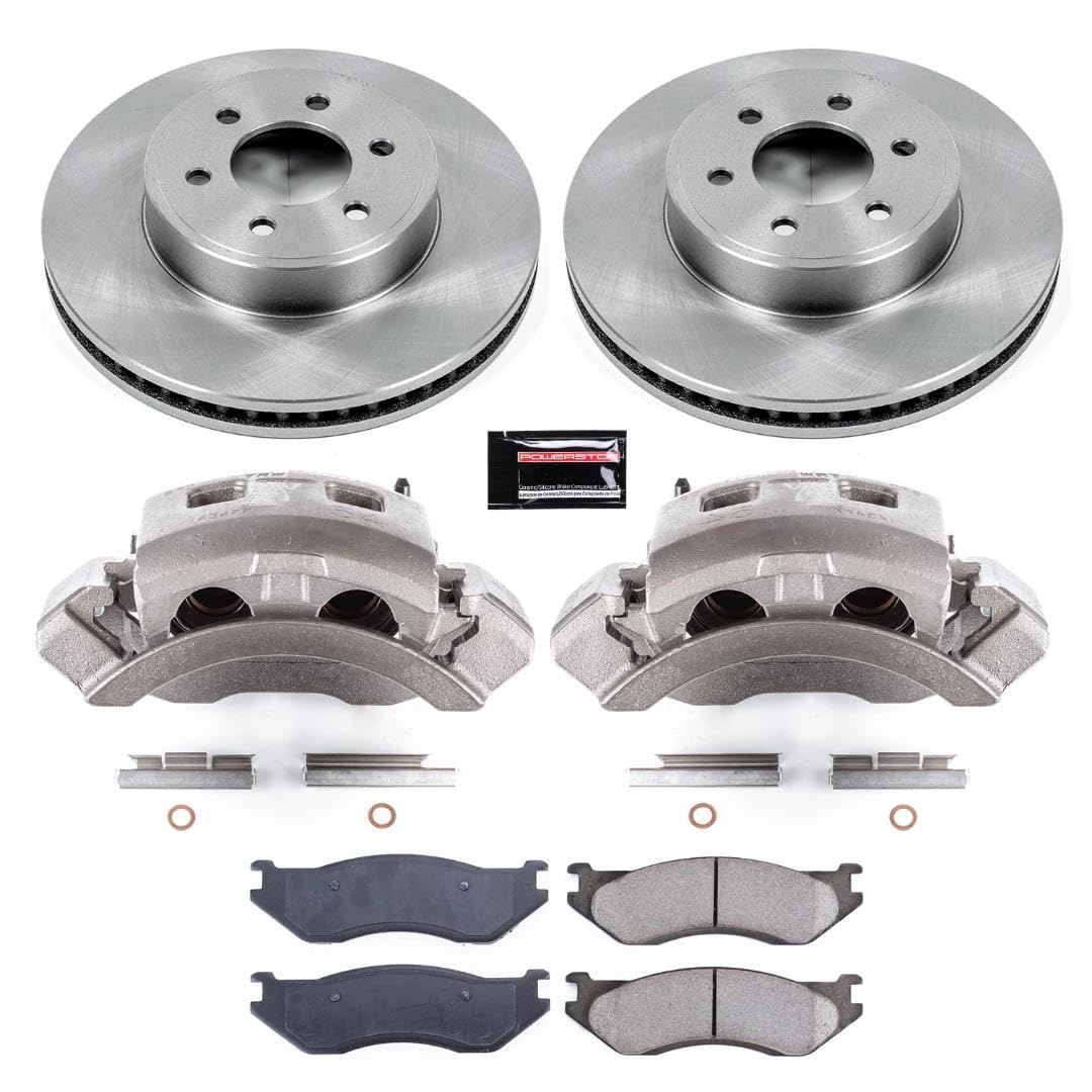 Power Stop KCOE2178 Front Brake Caliper Kit Replacement- Brake Rotor, Brake Pads & Calipers For Dodge Durango 2003 [Model Specific]