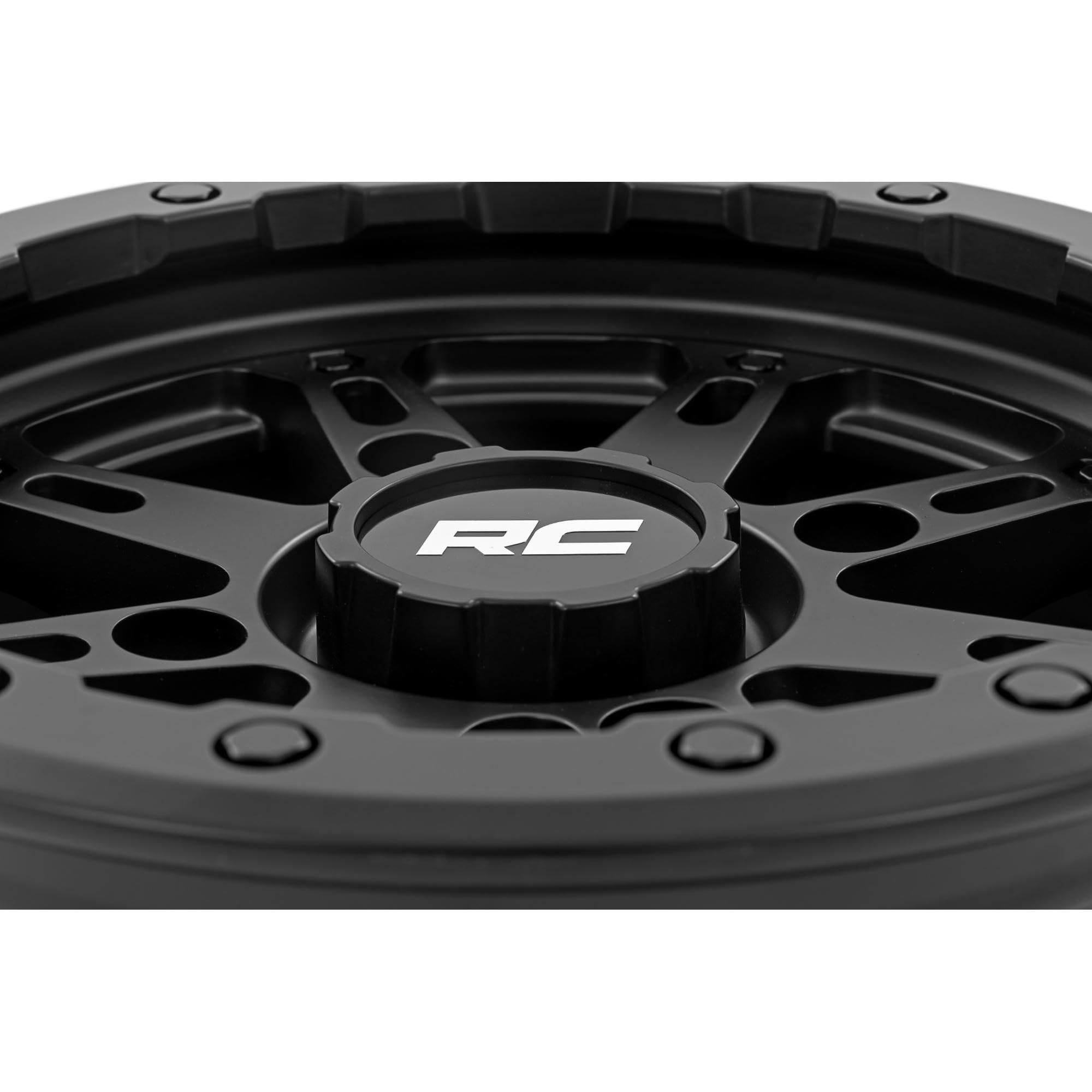 Rough Country One-Piece 94 Series Aluminum Wheel - 14x7, 4x156mm Bolt Pattern, +10mm Offset, Matte Black for UTV, ATV