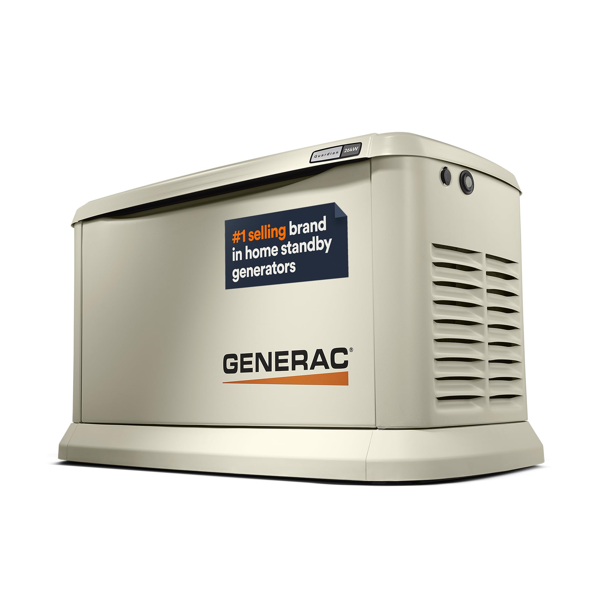 Guardian Generac 26kW Home Standby Generator - Automatic Whole House Backup Power for Storms, Emergencies, and Outages, WiFi Enabled, Runs on Natural Gas or Liquid Propane, Quiet Operation
