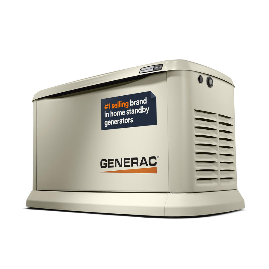 Guardian Generac 26kW Home Standby Generator - Automatic Whole House Backup Power for Storms, Emergencies, and Outages, WiFi Enabled, Runs on Natural Gas or Liquid Propane, Quiet Operation