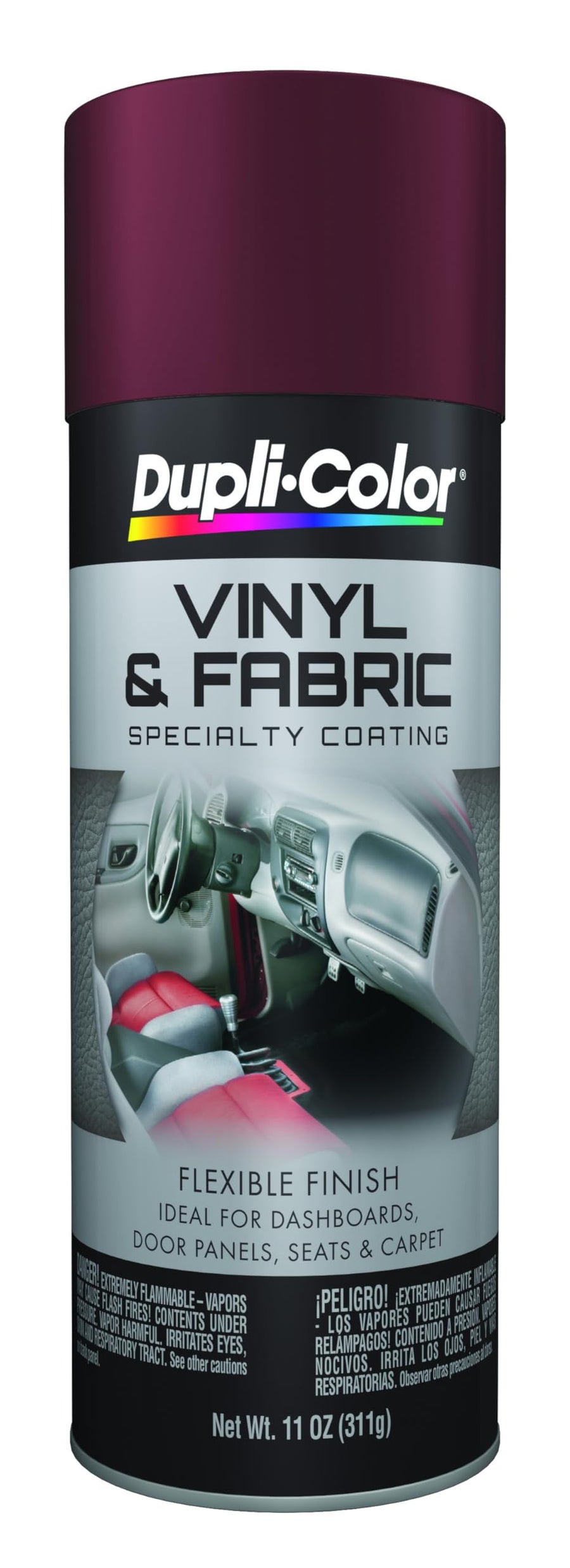 Burgundy Dupli-Color HVP110 Vinyl and Fabric Coating Spray Paint - 11 oz Aerosol Can