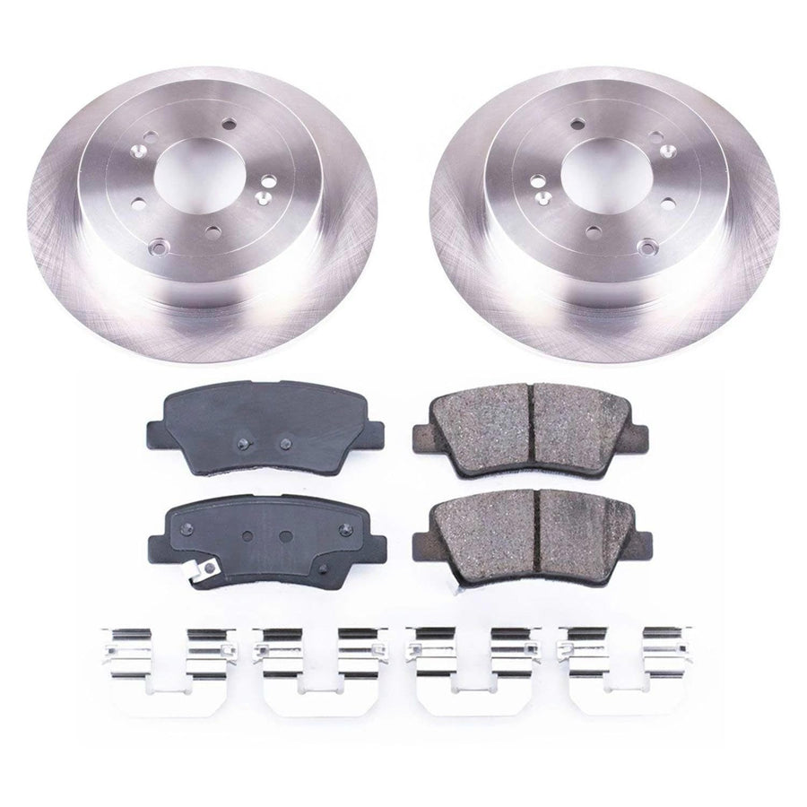 Power Stop Autospecialty KOE7729 Rear Replacement Brake Kit-OE Brake Rotors & Ceramic Brake Pads For Hyundai Tucson 2016-2018, Kia Sportage 2017-2022 [Model Specific]