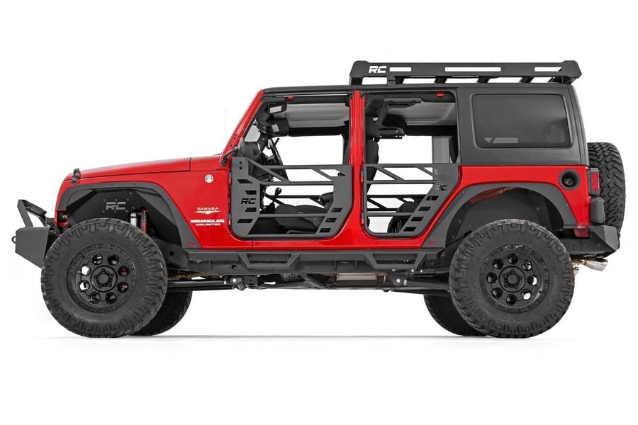 Steel Tube Doors Rough Country for 2007-2018 Jeep Wrangler JK/JKU - 10588