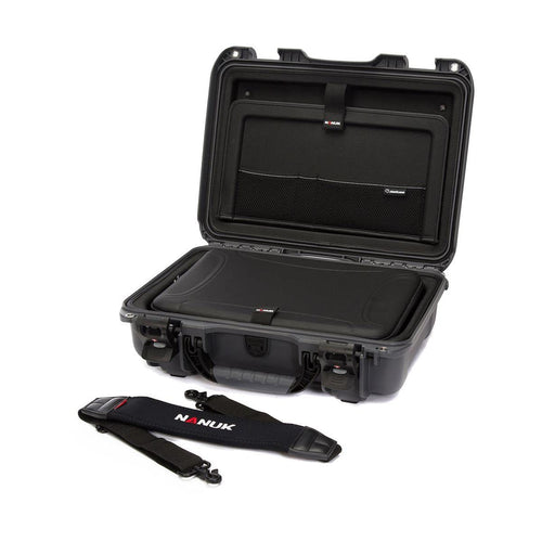 Graphite Medium Series Nanuk 923 Waterproof Hard Case with Laptop Insert Kit and Incorporated TSA Approved Travel Lock Latches
