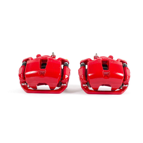 Power Stop Pair of High-Temp Red Powder Coated Calipers Front for Infiniti FX35 2003-2006, Infiniti FX45 2003-2006 [Model Specific]