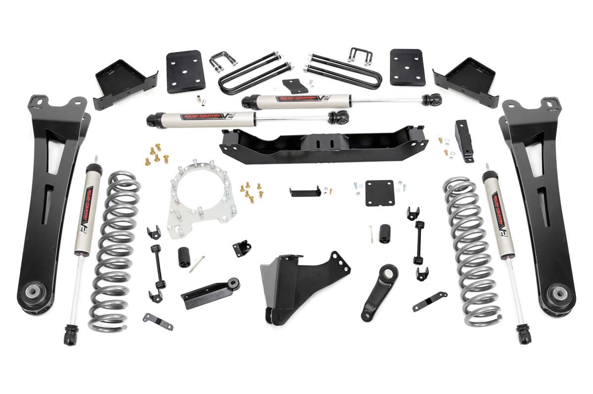 6" Rough Country Lift Kit w/V2 Shocks for 17-22 Ford Super Duty 4WD - 51270