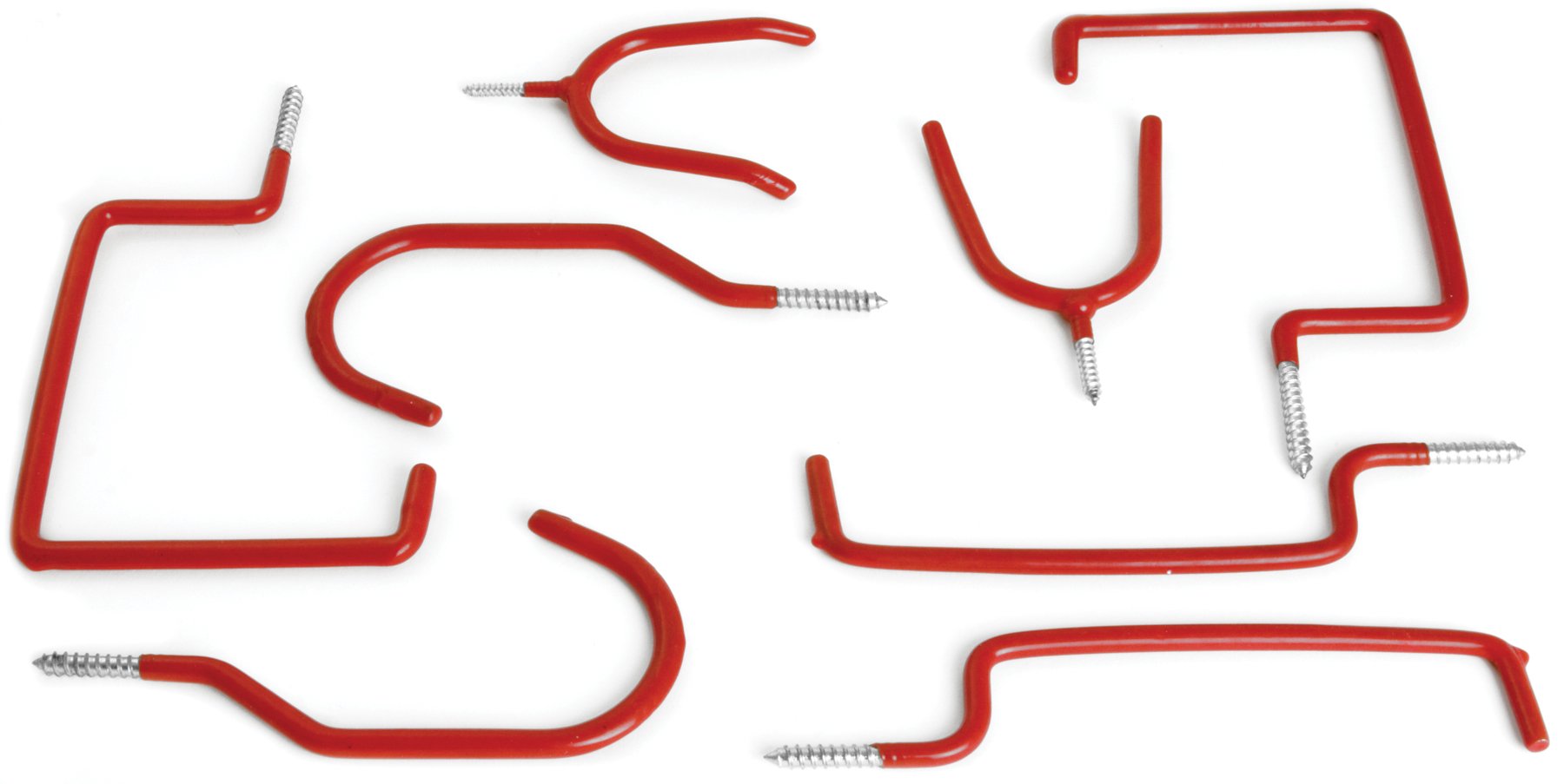 Storage Hooks Performance Tool 1507 Vinyl Coated - Set of 3, Ideal for Storing Tools, Bicycles, and More, Protects Items with Vinyl Coated Hooks