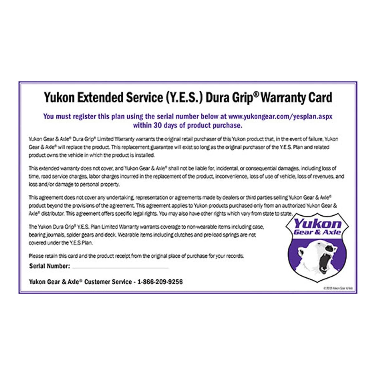 Dura Grip Yukon Extended Service plan
