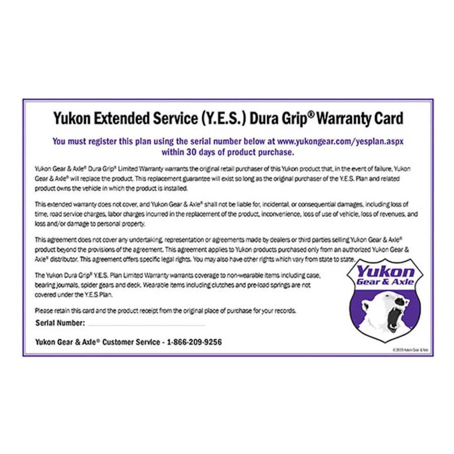 Dura Grip Yukon Extended Service plan