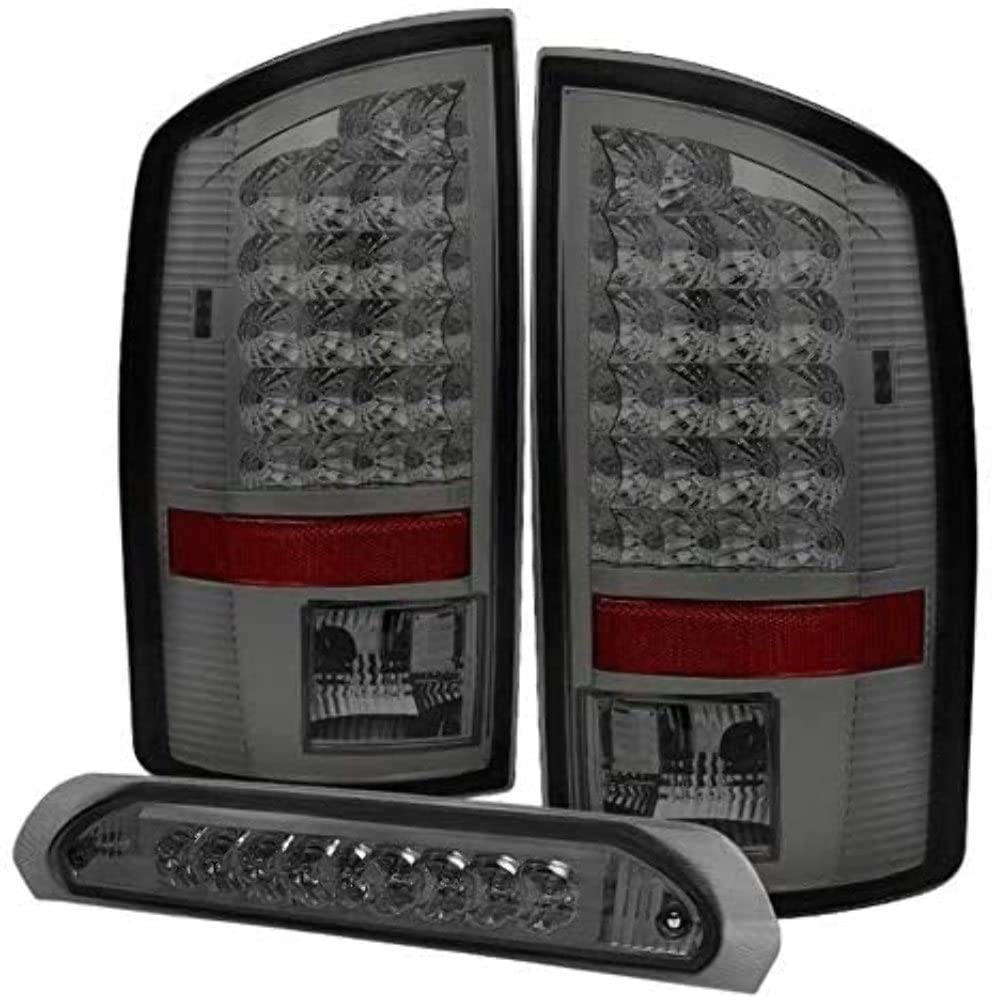 Tail Light Xtune ALT-JH-DR02-LED-SET-SM (Dodge Ram 02-06 1500 / Ram 2500/3500 03-06 LED with LED 3rd Brake Lamps- Smoked)