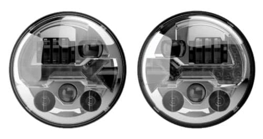 J.W. Speaker 8700 Evolution J3 Series Round LED Headlights, 7-Inch Size, Chrome