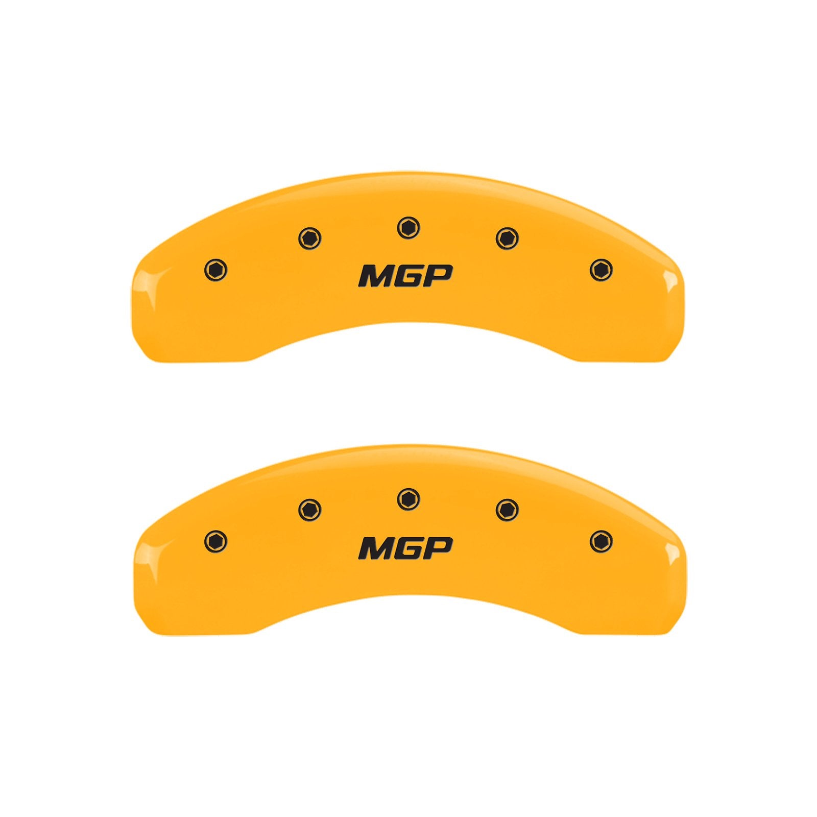Caliper Covers MGP 23219SMGPYL Yellow (Set of 4, Engraved Front and Rear: MGP, Yellow powder coat finish, black characters)