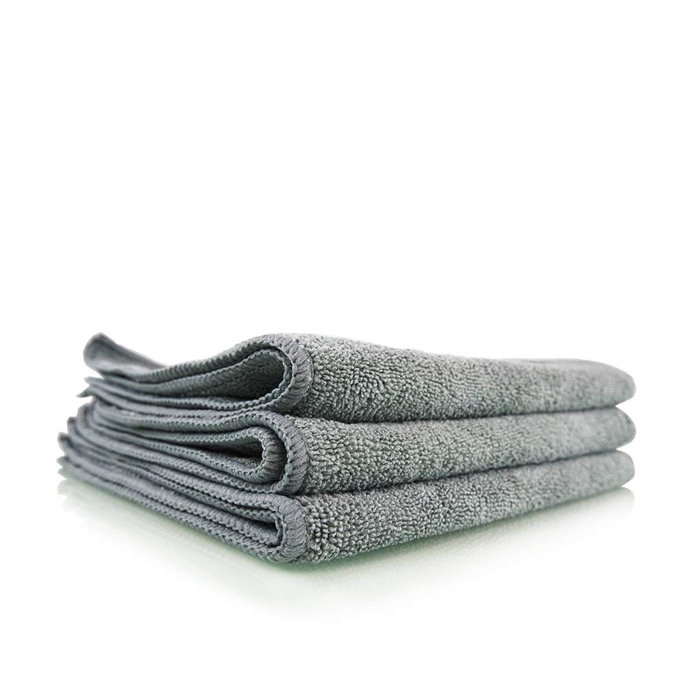 Chemical Guys Workhorse Professional Grade Microfiber Towel MIC35203, Gray (Safe for Car Wash, Home Cleaning & Pet Drying Cloths) 16" x 16", Pack of 3