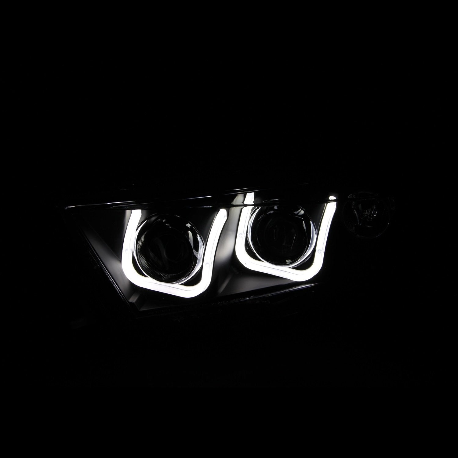 Black/Clear/Amber AnzoUSA Bar Style Projector Headlight for Toyota Highlander