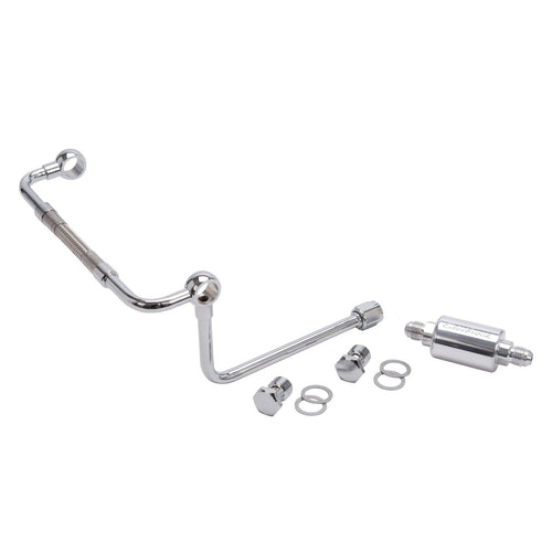 Edelbrock Stainless Steel 8128 Carburetor Dual Feed Fuel Line Kit