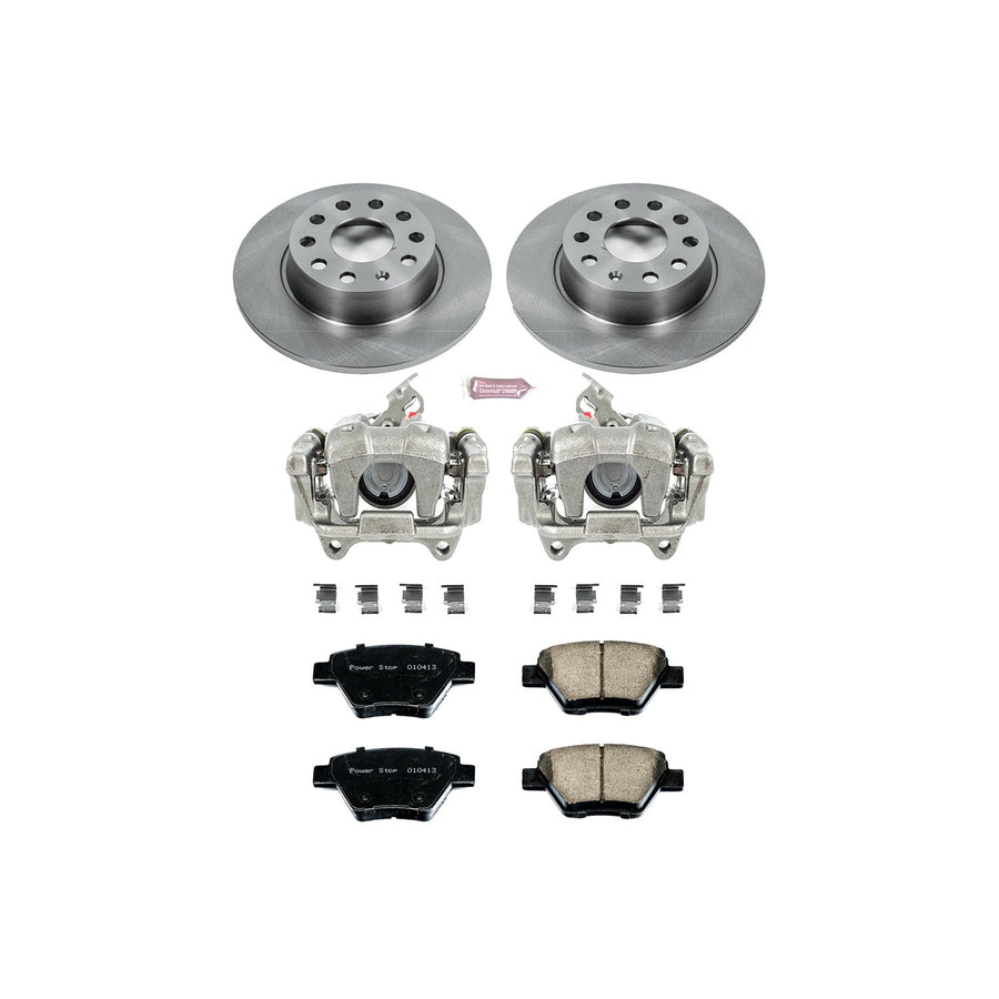 Power Stop 1-Click KCOE5667 Autospecialty Replacement Brake Kit with Calipers For Audi A3, Audi A3 Quattro, VW Beetle, VW Eos, VW GTI, VW Golf, VW Jetta, VW Passat [Model Specific]
