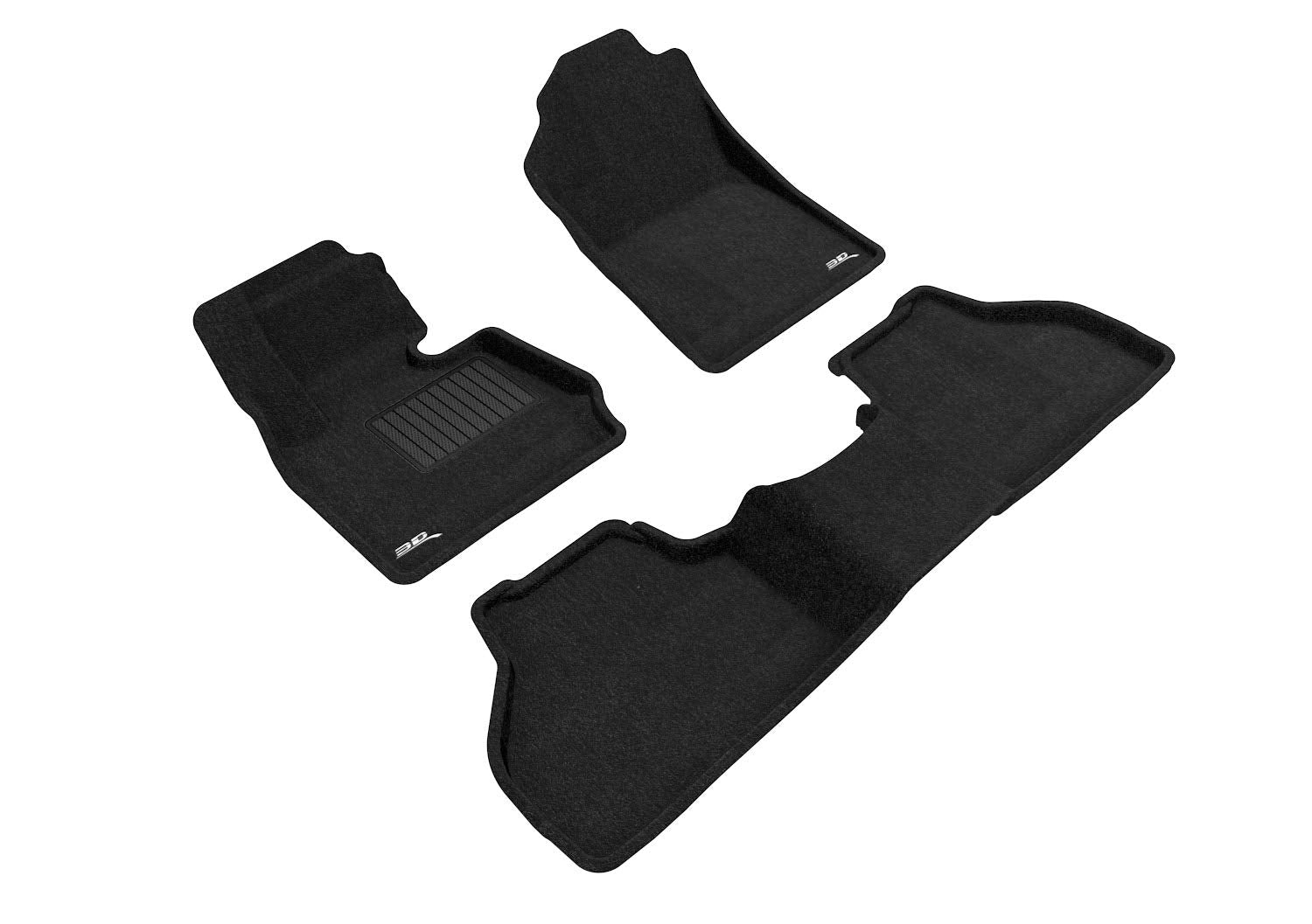 3D MAXpider Custom Fit All-Weather Carpeted Floor Mats for 2011-2018 BMW X3 (F25) / X4 (F26) Elegant Series (1ST & 2ND Row)