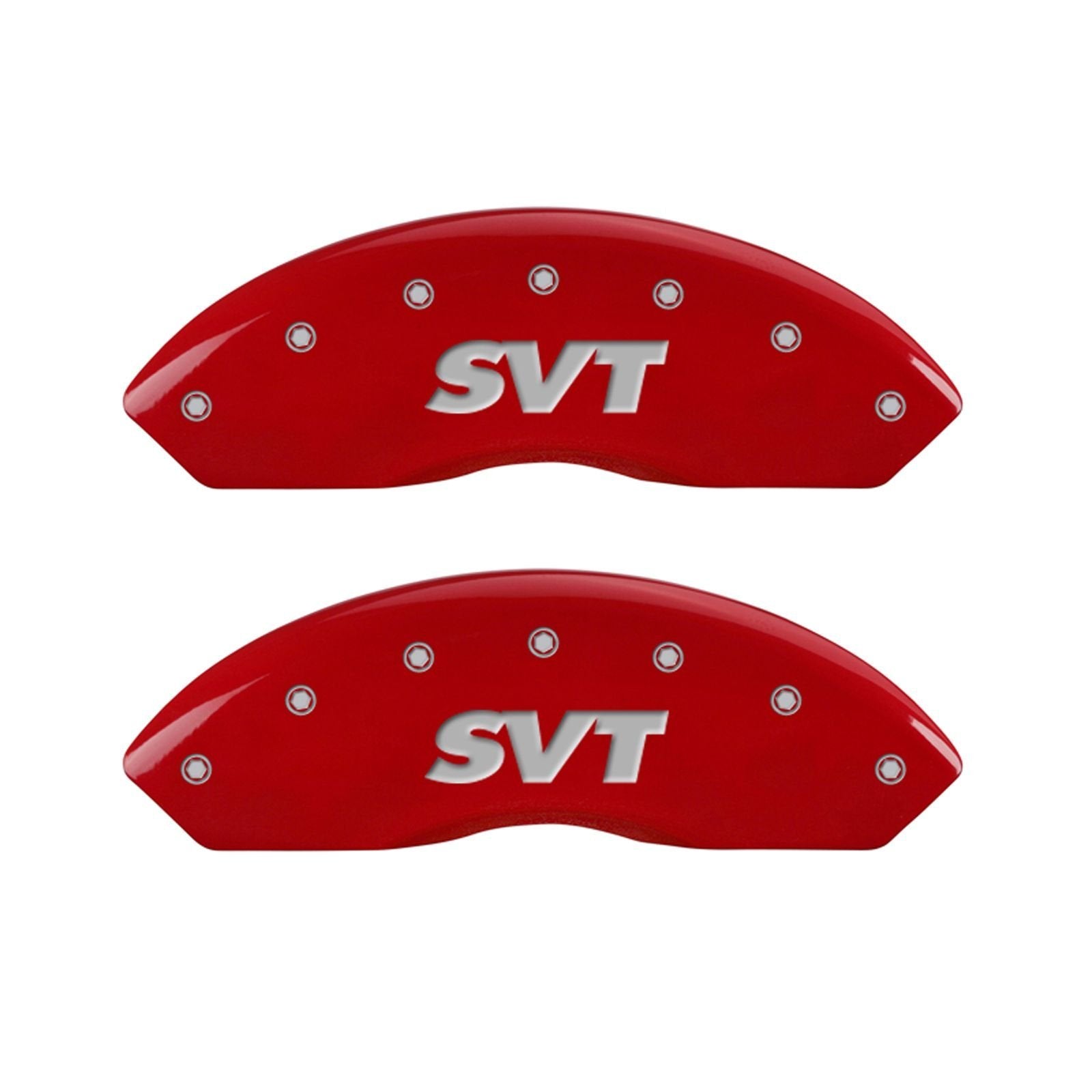 MGP 10017SSVTRD Red Brake Covers Engraved with Silver SVT Caliper Covers (Set of 4)