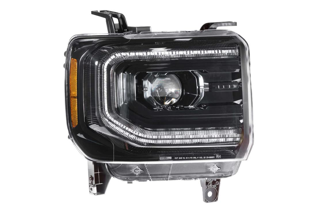 Morimoto XB LED Headlight Upgrade Housing, Fits 2014-2018 GMC Sierra, Plug and Play Replacement, DOT Approved LED Assembly with Switchback Sequential Turn Signals Pair of Headlights (LF544)