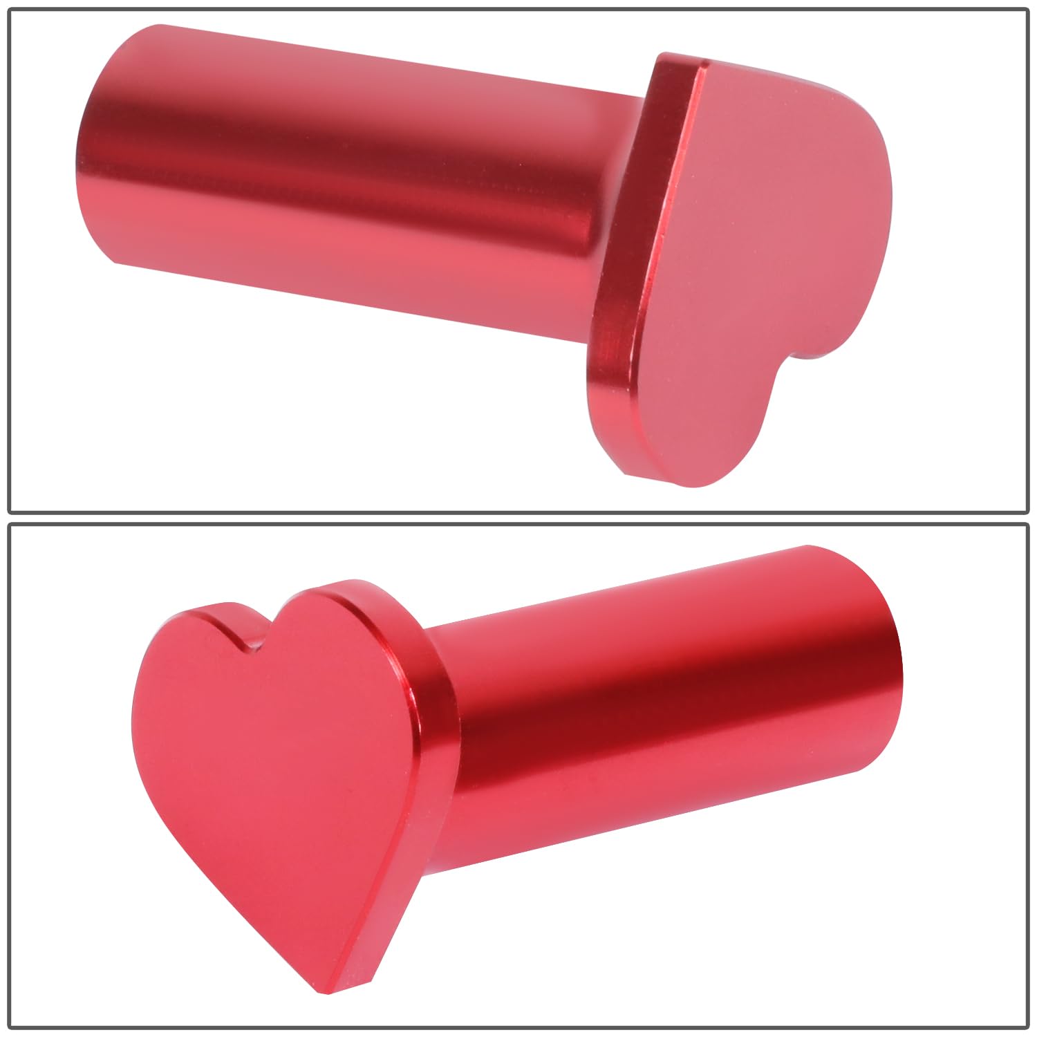 NRG Innovations 6061 Aluminum NRG-DB-H002RD Heart E-Brake Drift Button, Hand Brake Lever Button Compatible with 1986 Toyota, Subaru WRX/STI, BRZ, Mazda Miata/RX-7, Red