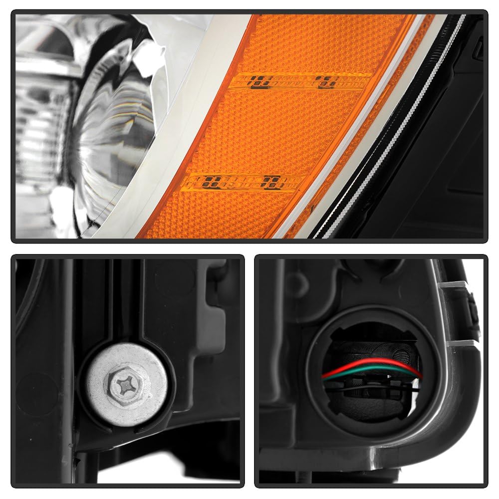 Chrysler 300 Spyder (OE) Halogen Only 2011-2014 (Won‘t Fit HID Models) Black Bezel OEM Style Headlight - Left and Right