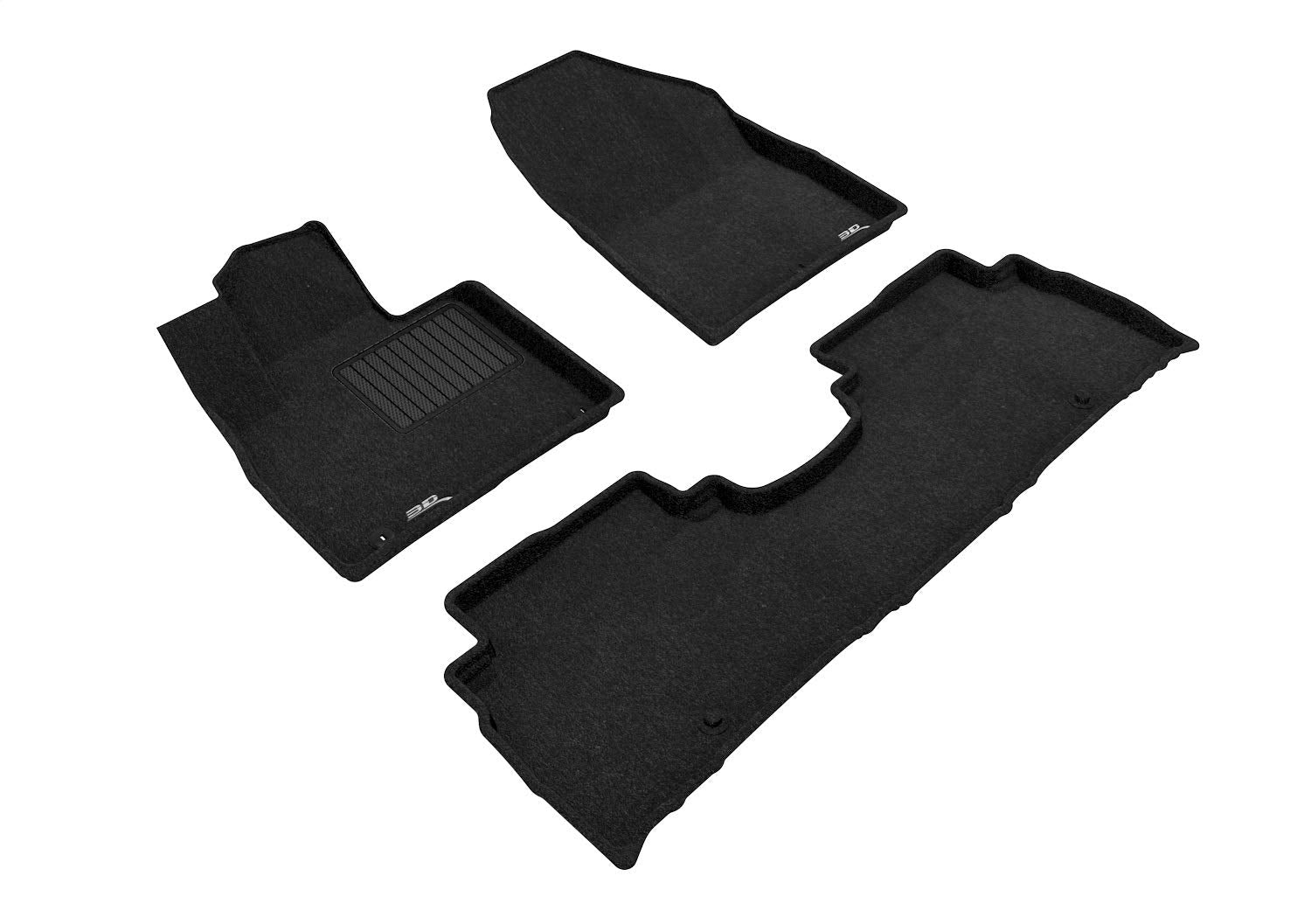 3D MAXpider Elegant Floor Mat Custom Fit (Black) Compatible with Kia Sorento 5-Seat 2016-2020 - Full Set