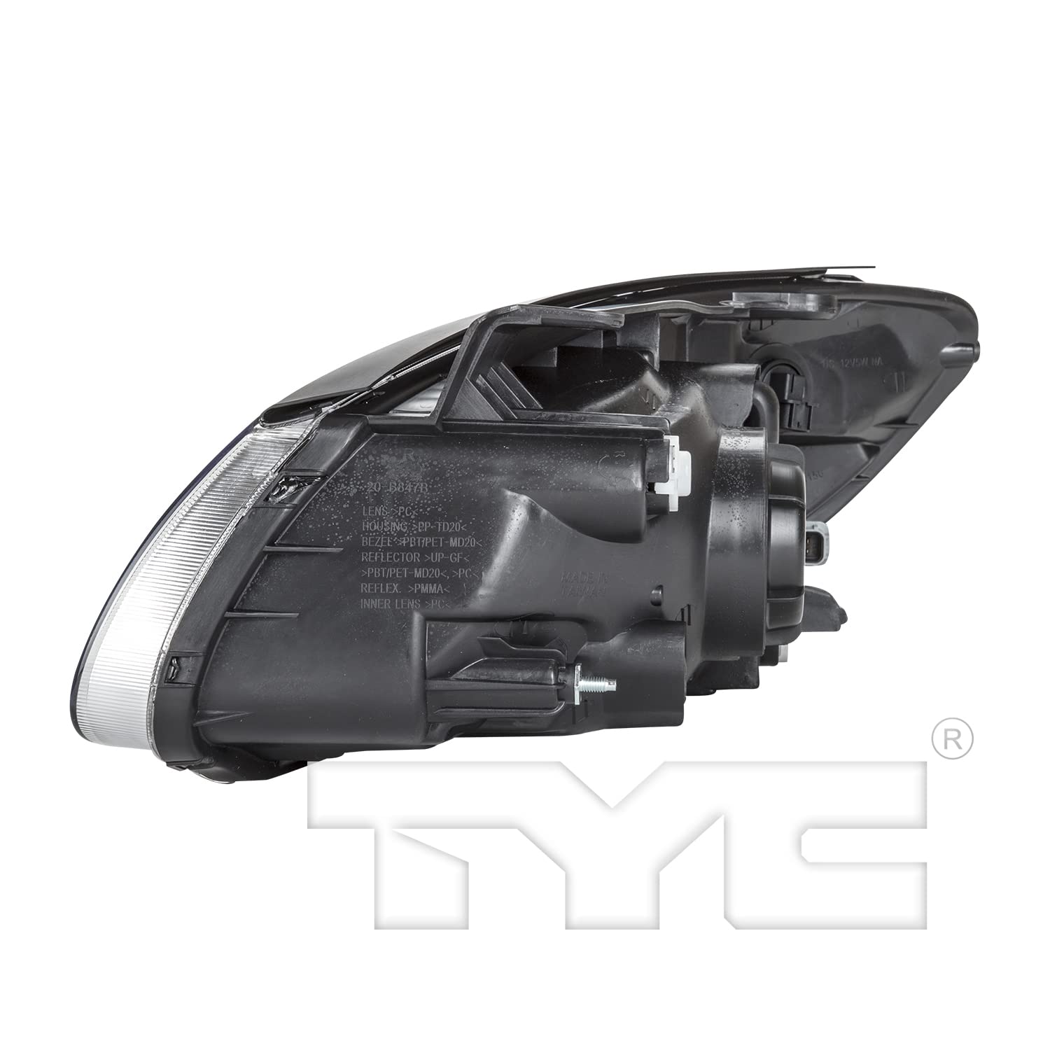 Right TYC Headlight Assembly Compatible with 2007-2009 Kia Spectra