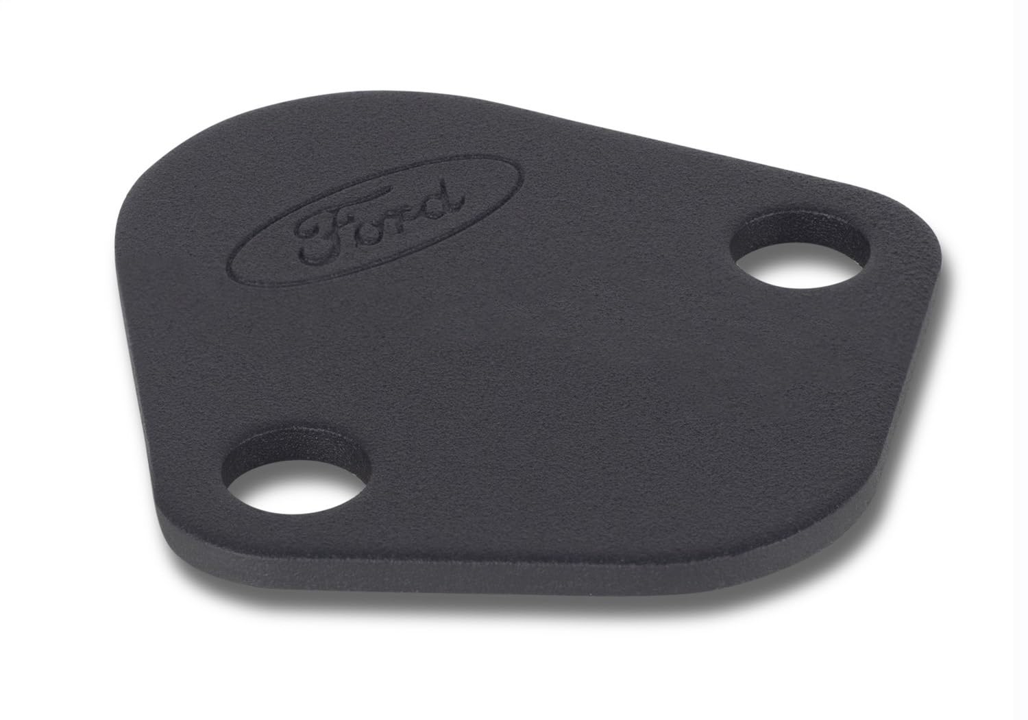 Fuel Pump Blockoff Ford 302-291 - Steel - Black Paint Logo V8 - Each