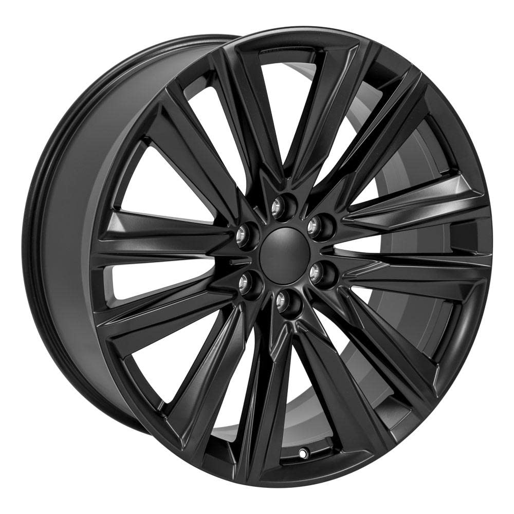 24 Inch OE Wheels CA91 Rim Fits Escalade Sport Style 6x139.7 24x10 Satin Black - Hollander 4869 (1)