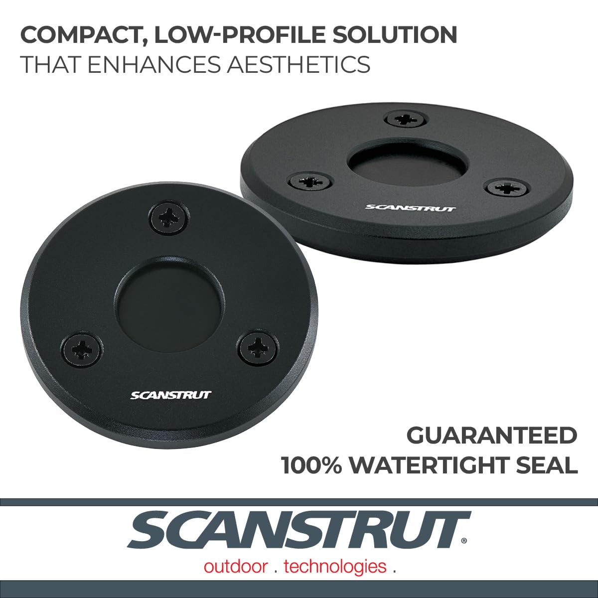Low Profile Cable Seal, Scanstrut DS-LP-21A-BLK - Anodised Aluminium Black