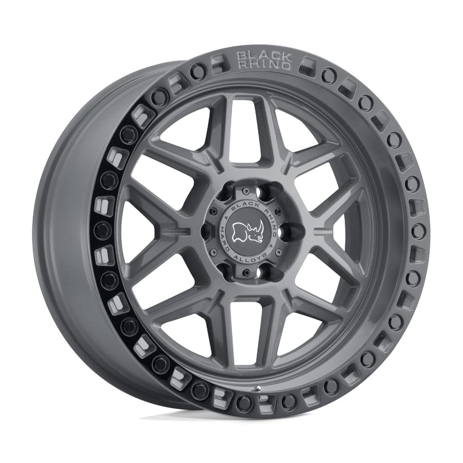 Black Rhino KELSO Hard Alloys 17X9 5X5.0 4.29-18mm BATTLESHIP GRAY W/BLACK RING - 1790KLS-85127G71