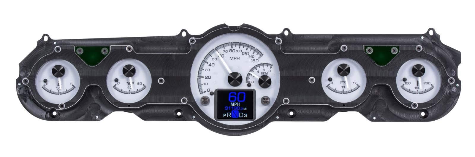 Dakota Digital Customizable 65 66 Ford Mustang Gauges Kit Silver Alloy HDX-65F-MUS-S